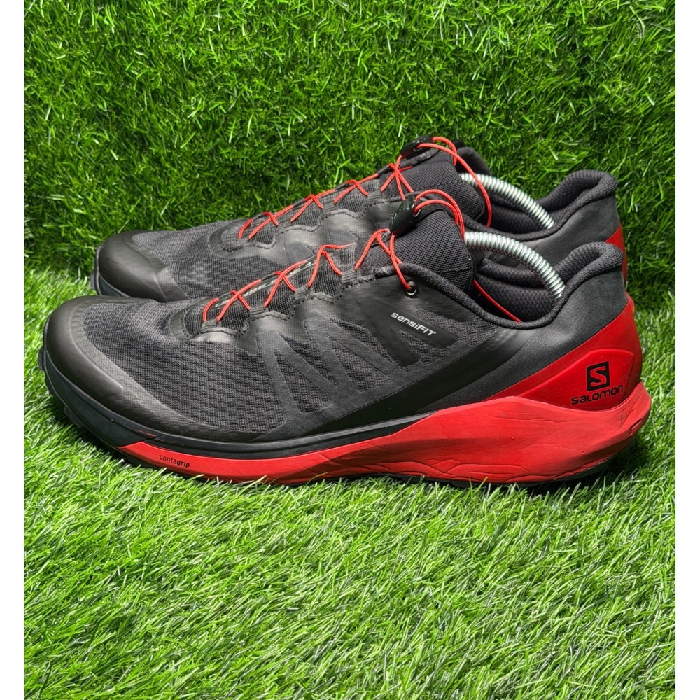 Salomon Sense Ride 4 Trail Running Shoes Mens 13 Black Red 413781 Optivibe